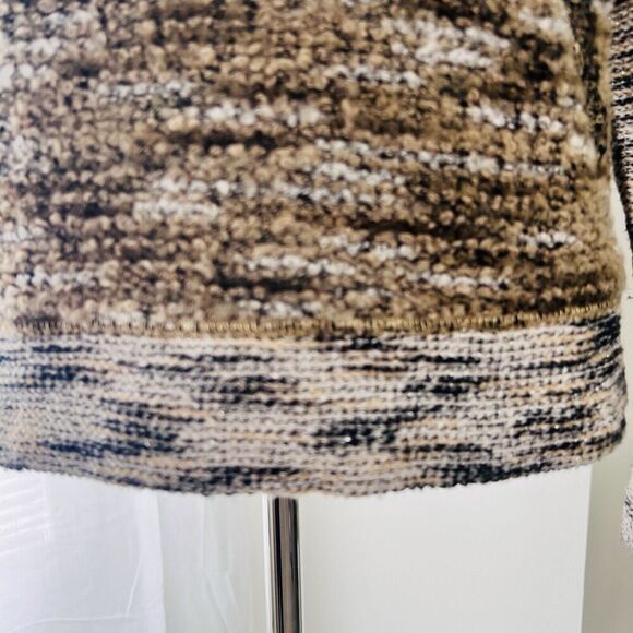 Miss Me Brown Soft Wool Blend Long Sleeve Sweater with Elbow Patches Size Small - Picture 4 of 8